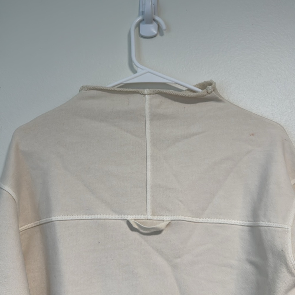 Madewell Long-Sleeve Funnel-Neck Sweatshirt in Parchment - Picture 11 of 11
